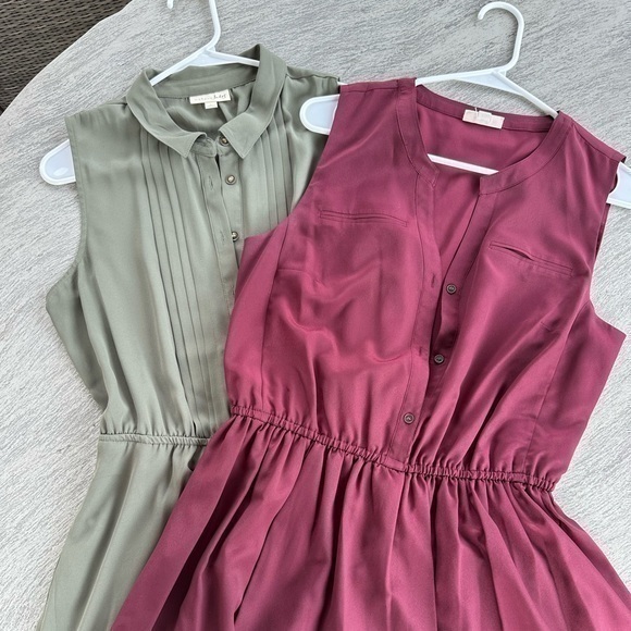 Maison Jules Dresses & Skirts - Maison Jules Brand (Set of Two) Green and Maroon Dresses Size Large